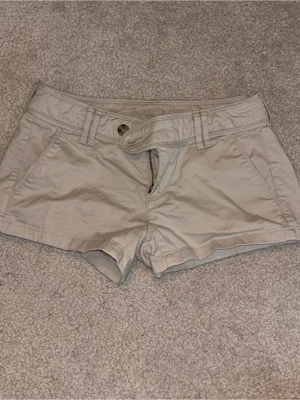 Arizona Jean Company Beige Low Rise Shorts